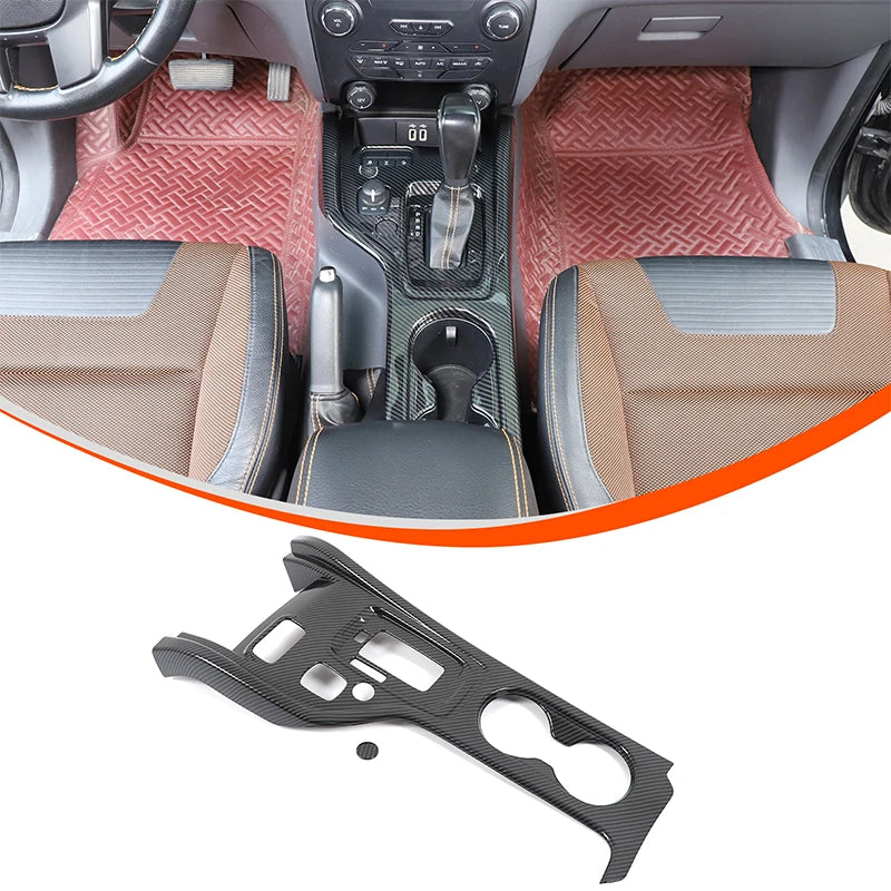 ABS Carbon Fiber For Ford Ranger Wildtrak 2015-2021 Car Center Control Shift Panel Steering Wheel Glass Lift Frame Sticker