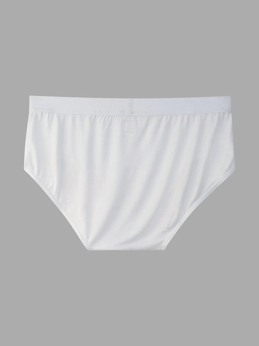 4Pcs Pure White Elastic Brand Underwear Casual Home Men's Briefs