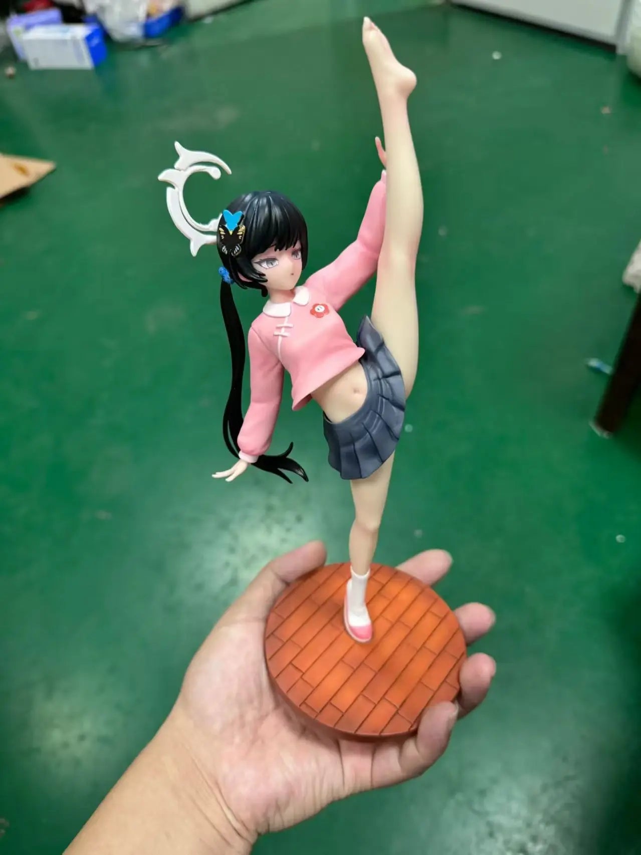 Blue Archive Anime Figure Gk Model Kisaki One Leg Lifting Pose Pvc Collectible Gift For Adult Desktop Computer Chassis Ornament