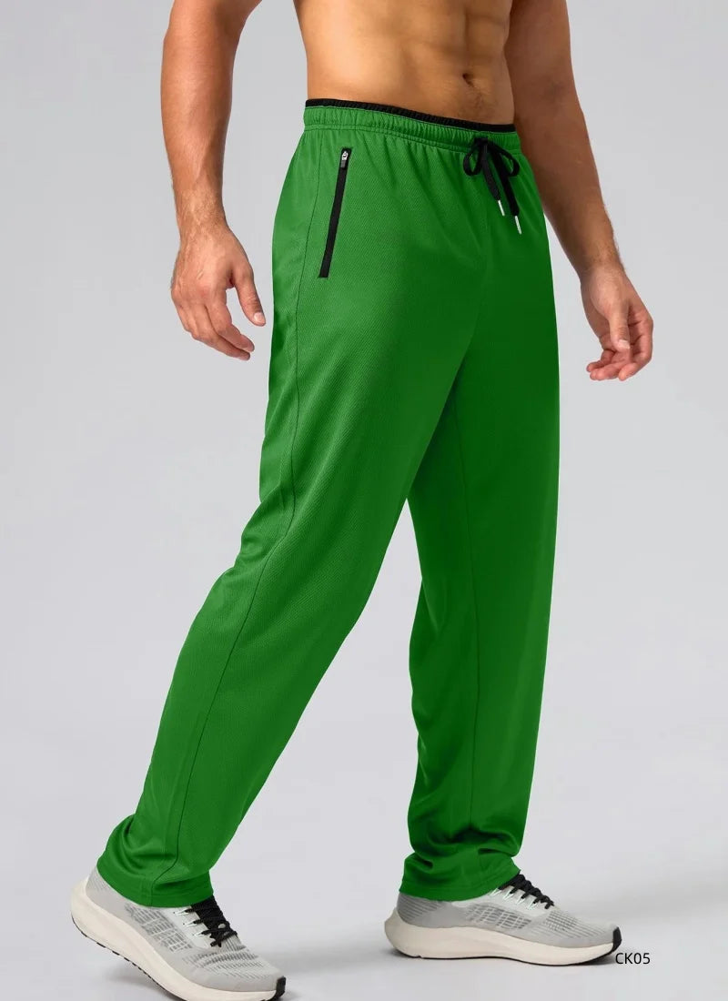 Spring and summer new men's elastic jogging pants fitness training running pants drawstring sports pants sportswear joggingpants