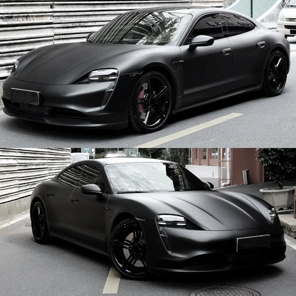 Car Vinyl Wrapping Film Extinction Black Color Change Vinyl Film PET Bubble Free Car Sticker Self Adhesive Auto Accessories