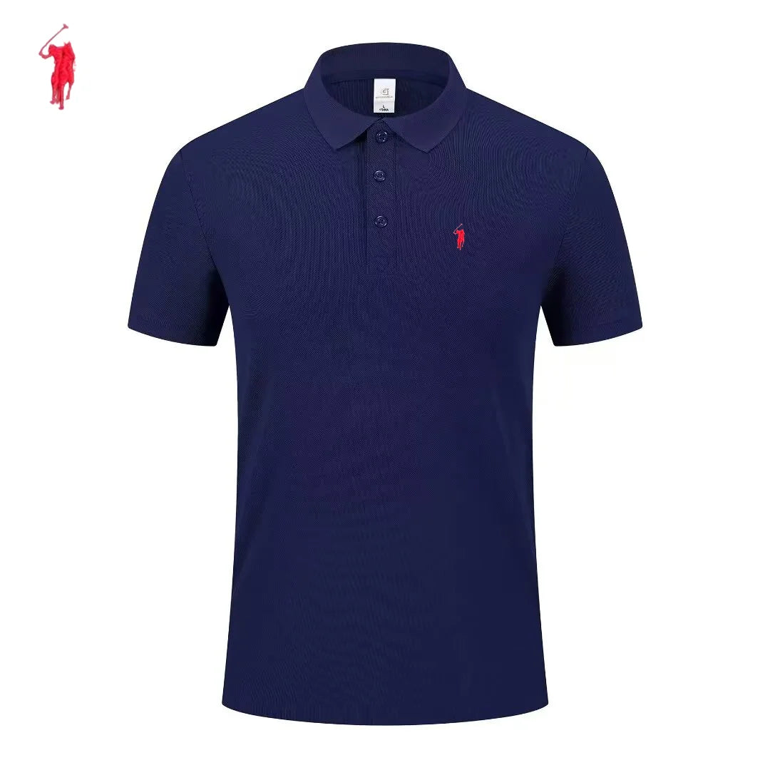 Luxury brand polo shirt short sleeved men's exquisite embroidered top summer new comfortable breathable business casual T-shirt