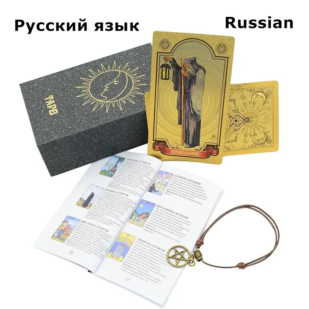 plastic tarot card Russian manual luxury divination card prediction chess card High-quality emotion game Russian market gift box