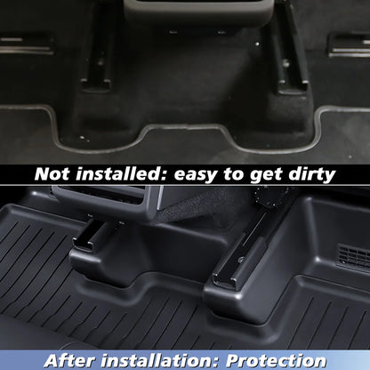 TESY For Tesla Model Y Juniper Launch Standard TPE Under Seat Corner Guard Seat Slide Rails Protector Cover Anti-Kick Decor