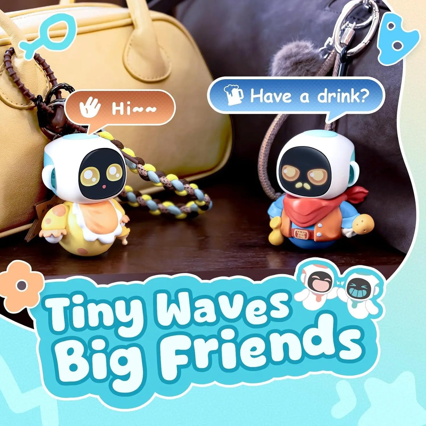 ENERGIZE LAB Eiliko Aquamarine  Your Tiny AI Charm Robot That Matches Every Daily Outfit, Fun Electronic Pendant Toys For Kids