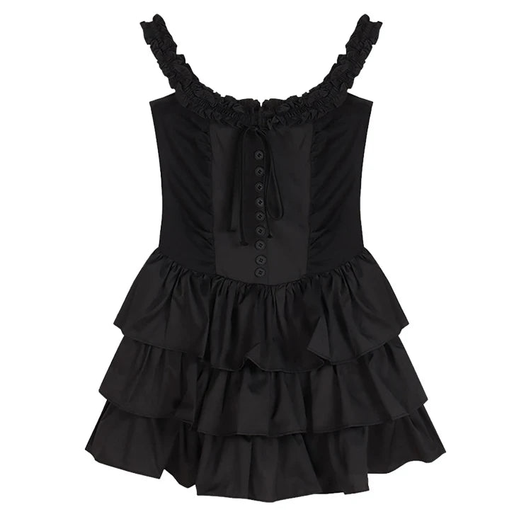 Elegant Black Strapless Dress Women's Summer New Arrival Base Layer Beautiful  Dress U-Neckline A-Line Skirt Ultra Short