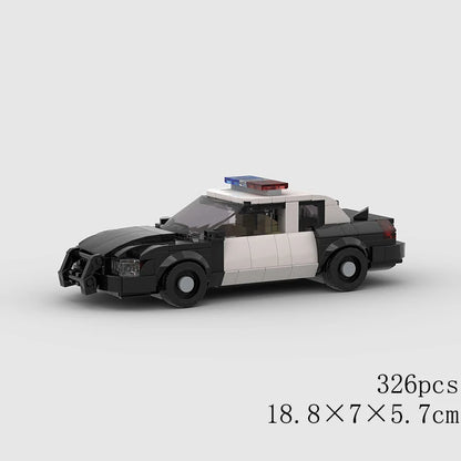 Classical Car Speed MOC SUV Racing Police Model Building Bricks Roadster Vehicle City Super Race Blocks Technical Christmas gift