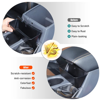 For Ford RANGER T6 T7 T8 2015-2021 Accessories Car Center Console Organizer Tray Armrest Box Front Storage Box