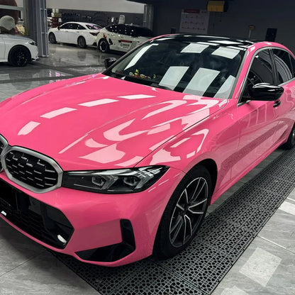 Platinum Rose Pink Auto Wrapping Film Vinyl Wrap Car Stickers Color Change Film Bubble Free Sticker Vinyl Decals Car Accessories