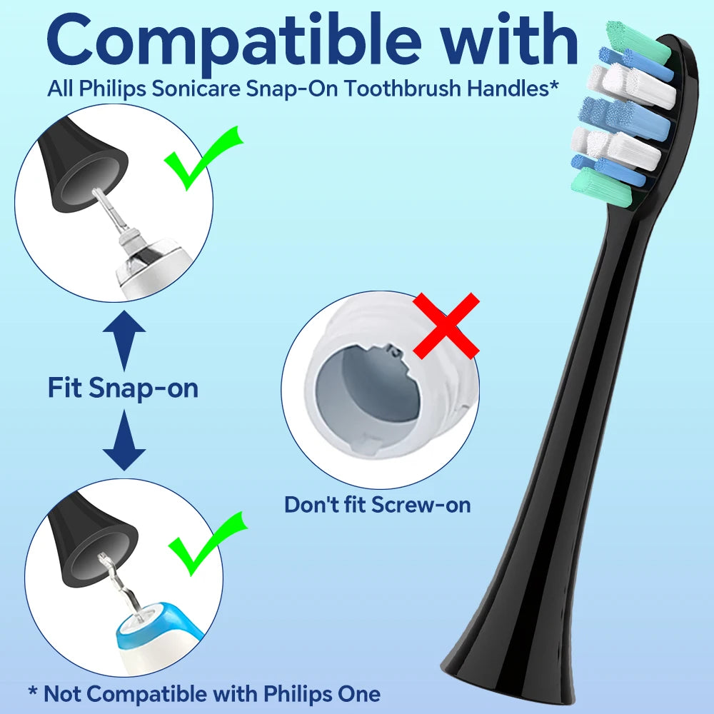 4/8/12/20Pcs Replacement Brush Heads Compatible with Philips Sonicare Electric Toothbrush, Toothbrush Head Refills for 4100 7300