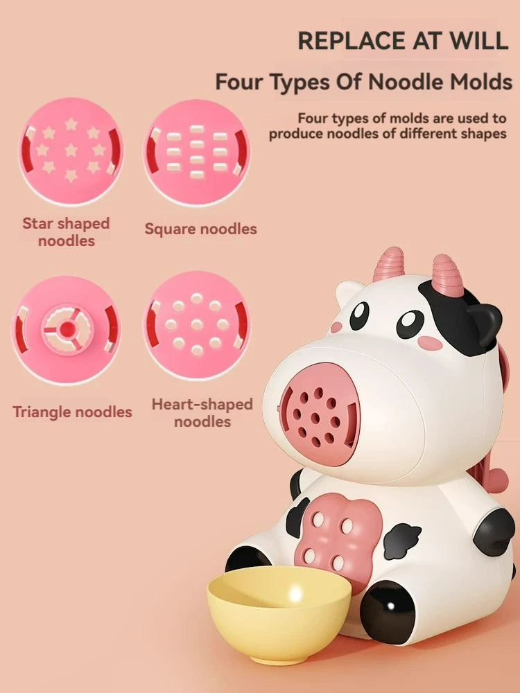 Kids Colored Clay Noodle Machine DIY Play Dough Tools Ice Cream Plasticine Mold Kits Puzzle Toys for Boys Girls Birthday Gift