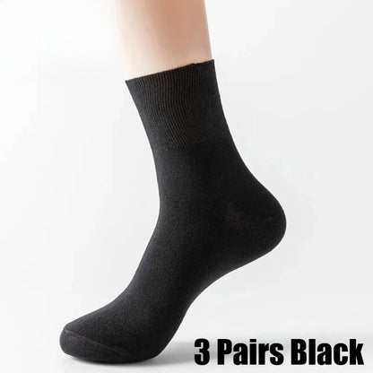 3/6Pairs Prevent Varicose Veins Socks Mens Diabetics Patients Cotton Loose Mouth Sock Man Women Comfort Meias