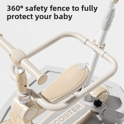 1-in-1 Kids Scooter, Foldable Ride-On Tricycle for Toddlers Ideal for developing children’s sense of balance