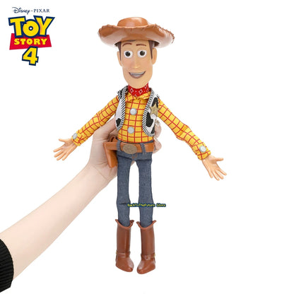 Disney 4 Talking Woody Jessie Action Figures Anime Decoration Collection Speak Sound Toy Model Gift