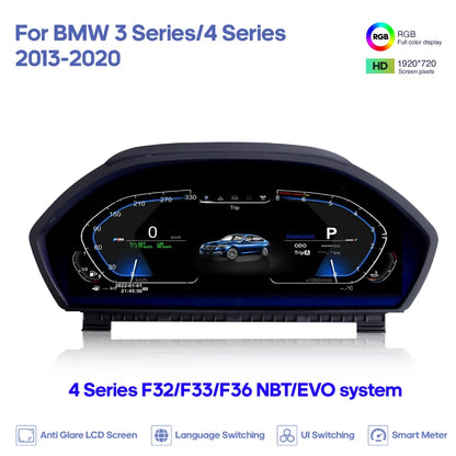 For BMW 3 Series 4 Series F30 F31 F34 F32 F33 F36 2013-2020 Car Digital Cluster LCD Dashboard Carplay Cockpit Virtual Instrument