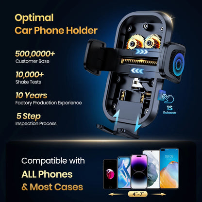 TOPK Car Phone Holder Mount Upgraded Stainless Steel Hook Cell Phone Holder for Car Air Vent Mag-Safe Compatible All Phones