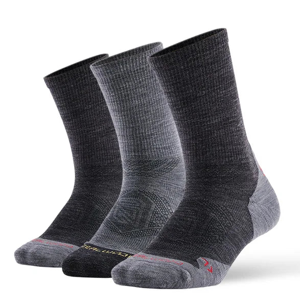 1/3 Pair ZEALWOOD Merino Wool Running Socks Men's Women's Outdoor Trekking Hiking Cushion Sports Socks Compression Breathable