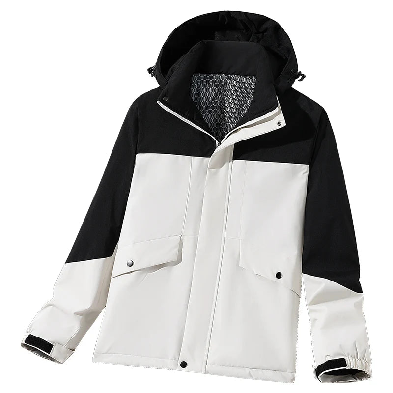 Unisex Couple Three Proof Outdoor Ski Mountaineering Cotton Coat Windproof Waterproof Cold Resistant High Quality Thermal Hooded