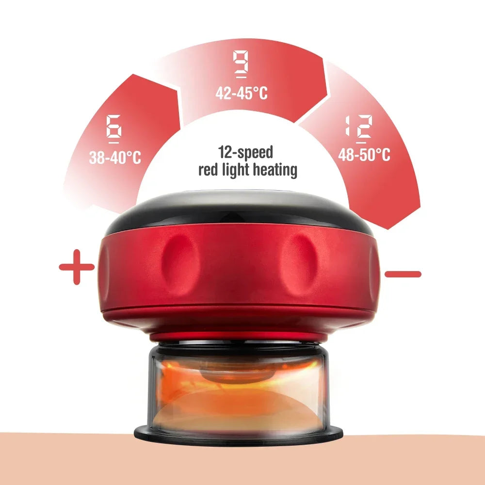 Smart Vacuum Cupping Massager Guasha Scraping Fat Burning Slimming for Muscle Soreness 12 Levels Smart Dynamic Cupping Jar