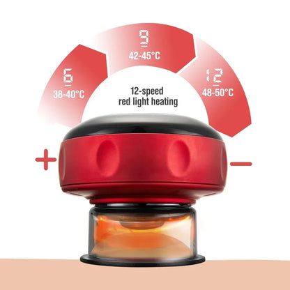 Smart Vacuum Cupping Massager Guasha Scraping Fat Burning Slimming for Muscle Soreness 12 Levels Smart Dynamic Cupping Jar