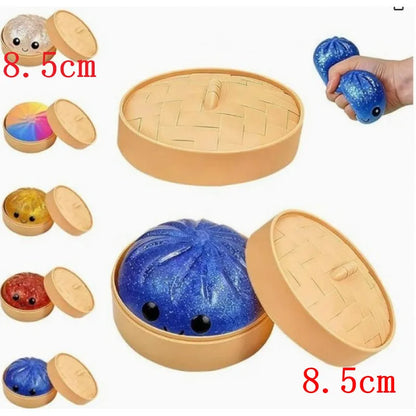 5.5/8.5cm Stress 1-12Pcs Dumpling Squash Toy Dampaline Squishy with Box Dumplings Sensory Squeeze Toy for  Relief Gift Birthday