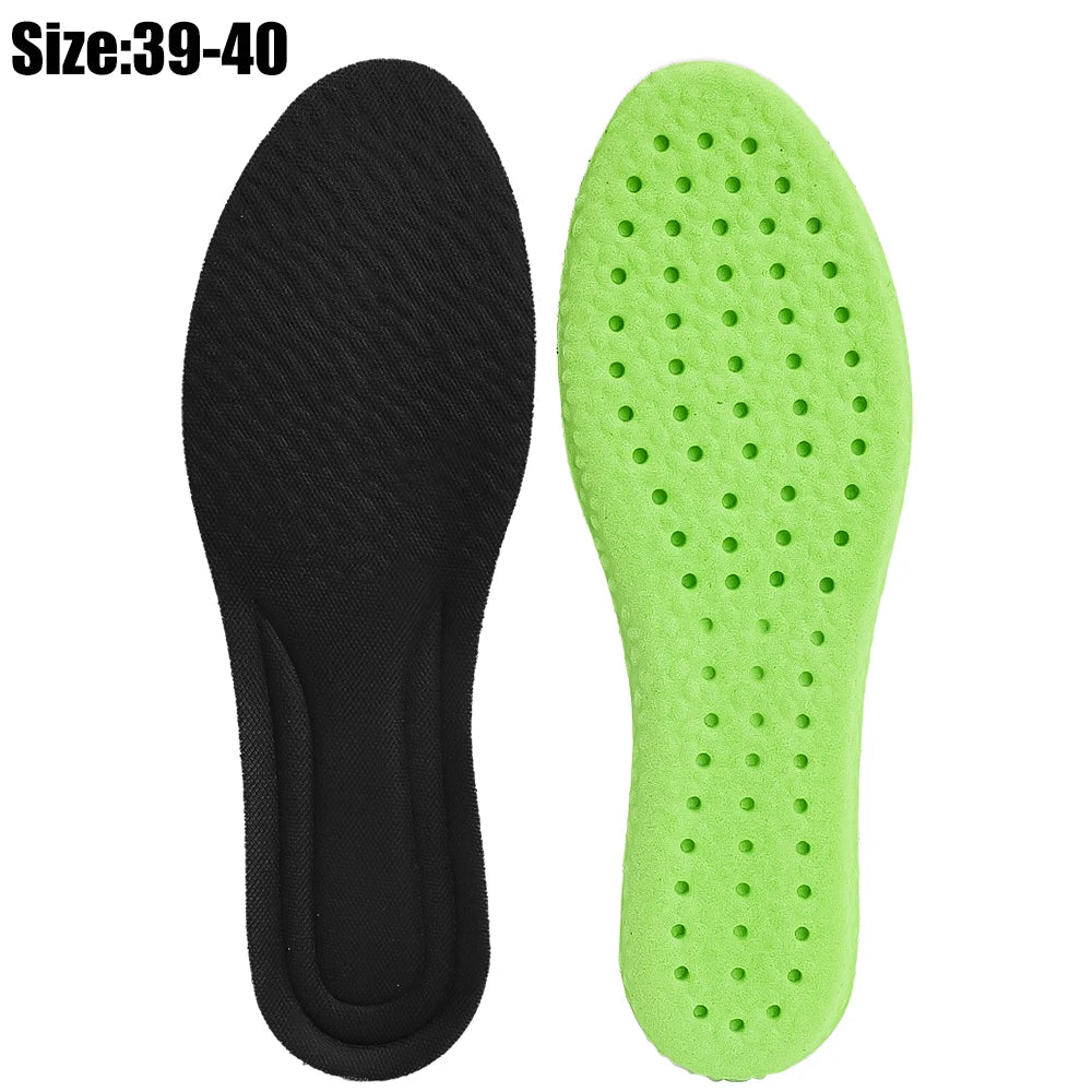 Breathable Deodorant Sports Insoles Inserts Shock Absorption Cushioning Shoe Pads Insoles Soft Comfortable Foot Care Accessories