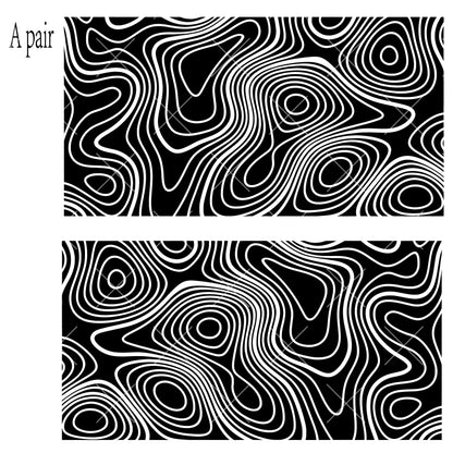 Topography Map A Pair Car Sticker for Triangular Window Decoration Universal All Vehicles Accessories PVC Waterproof Vinyl Decal