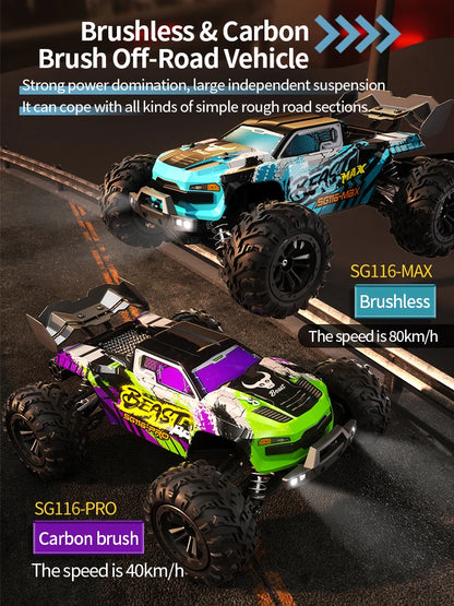 JHD SG116 MAX 1:16 High Speed Drift Racing 80KM/H Brushless Motor 4WD SG116 Pro 40KM/H RC Car Off Road SG116 Toys Car Gifts