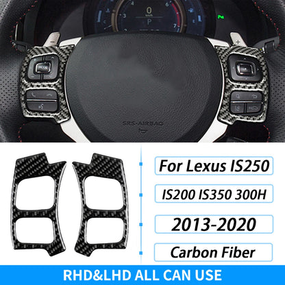 For Lexus IS250 IS350 300H 2013-2019 Carbon Fiber Gear Shift Air Outlet CD AC Window Lift Set Car Interior Accessories Sticker