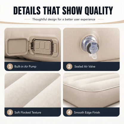 For Tesla Model Y 2021-2026 Juniper Car Inflatable Mattress With Electric Air Pump Travel Camping Trunk Bed Sleeping Mat