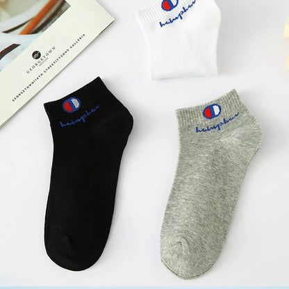 10/20/30 Pairs Ankle Socks Men Women Cotton Brand Socks Athletic Running Socks Cushioned Breathable Low Cut Sports Short Socks