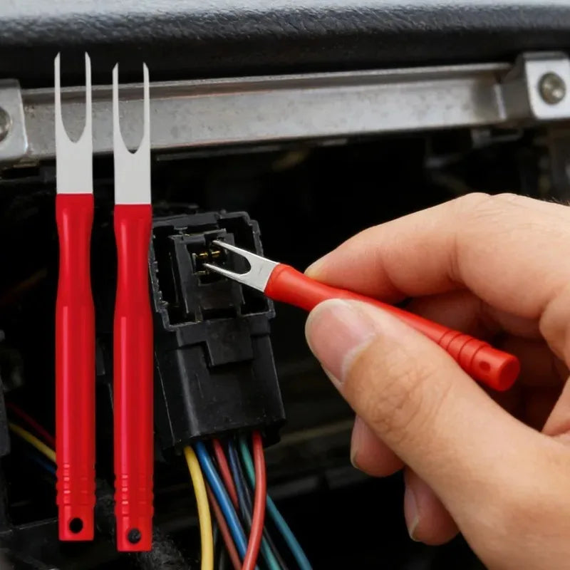 Red Terminal Removal Tool Kit Electrical Connector Pin Removal Auto Automatic Transmission Cable Plug Removal Tool Accessories