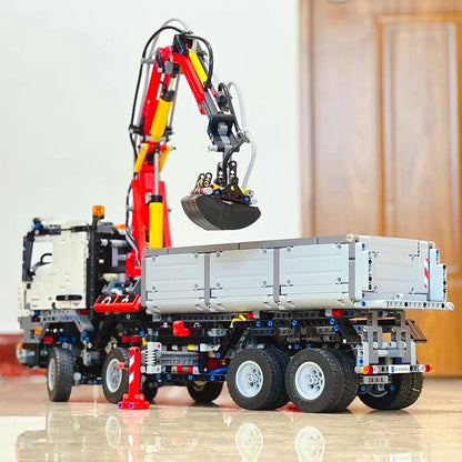 2926PCS Home Decor Assembly Building Blocks 42043 Sany Heavy Industry Long Wood Truck Crane Creative Model Toys Party Gifts
