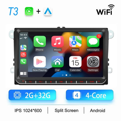 2Din Car Radio Android for Volkswagen Golf 5 6 Polo Passat B6 B7 CC Skoda Jetta Universal Multimedia Carplay Wifi GPS Navigation