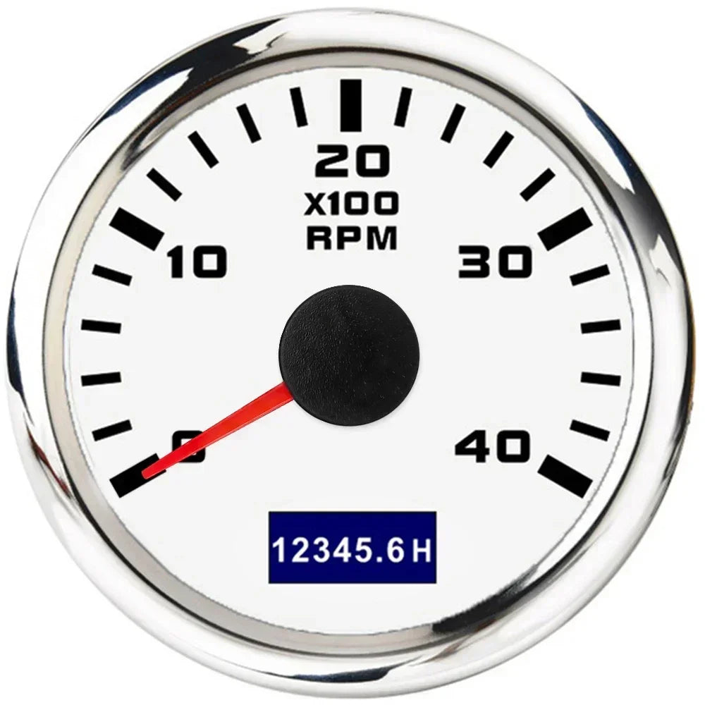 3000/4000/6000/7000/8000 RPM Gauge with Hourmeter Gauge 52mm Tachometer Waterproof 7 Color Backlight Tacho Gauge For Car Boat