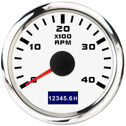 3000/4000/6000/7000/8000 RPM Gauge with Hourmeter Gauge 52mm Tachometer Waterproof 7 Color Backlight Tacho Gauge For Car Boat