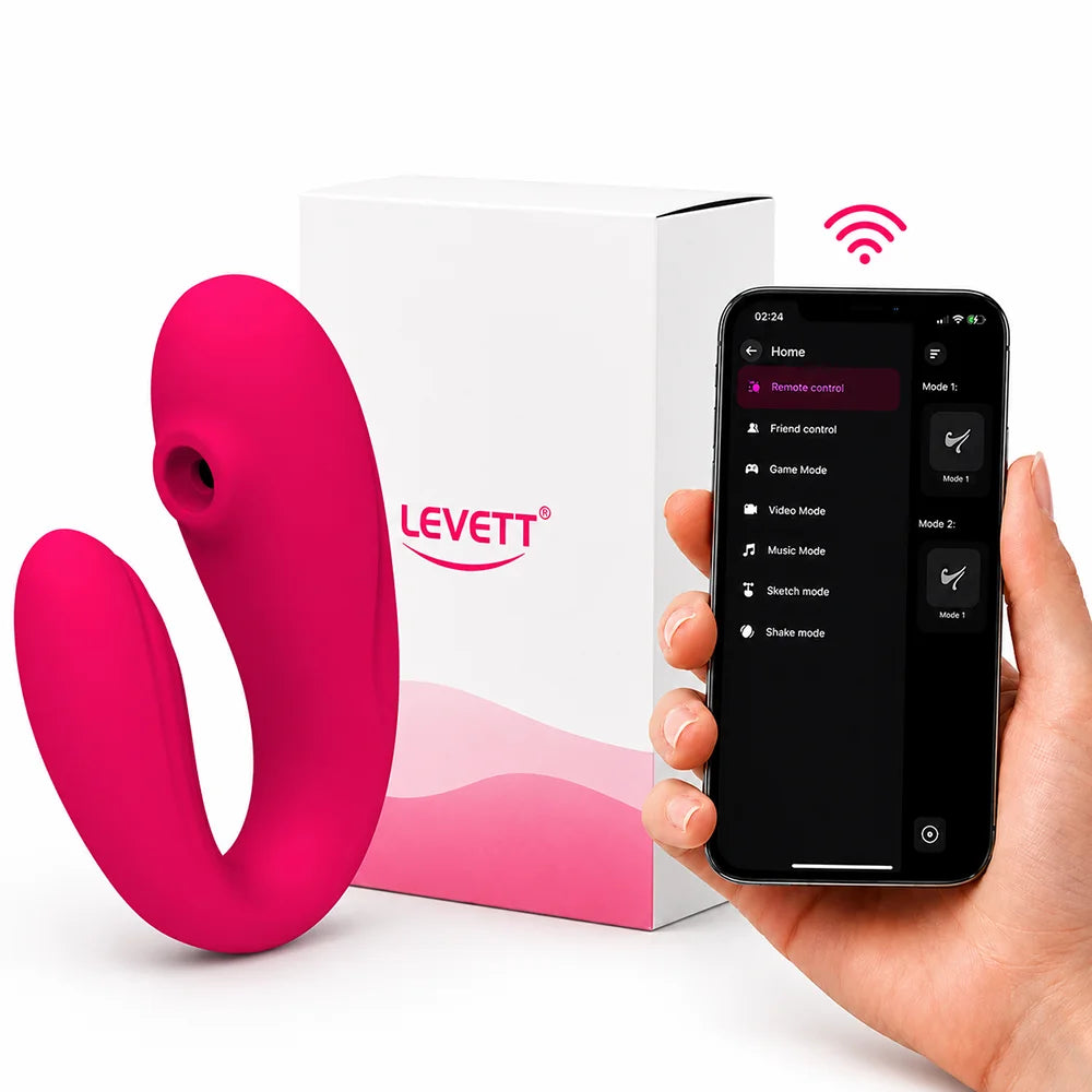 App Control Wearable Vibrator for Women 6-Vibration 6-Suction Modes Soft Silicone Quiet IPX5 Water Resistant Magnetic Charging