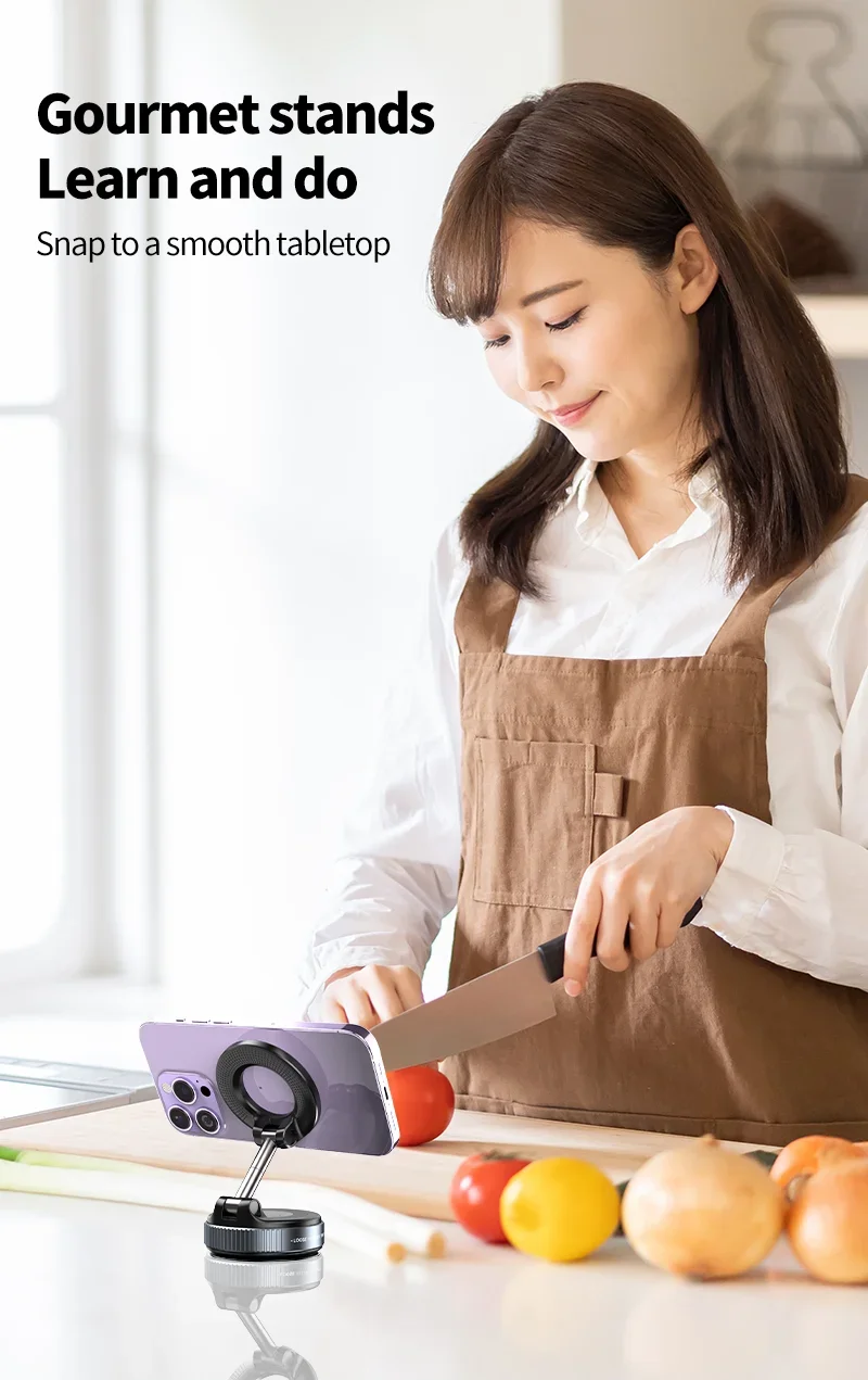 Magnetic Vacuum Phone Bracket 360° Adjustable Holder Strong Suction Cup Navigation Design Stand Holder For Car Universal 2026