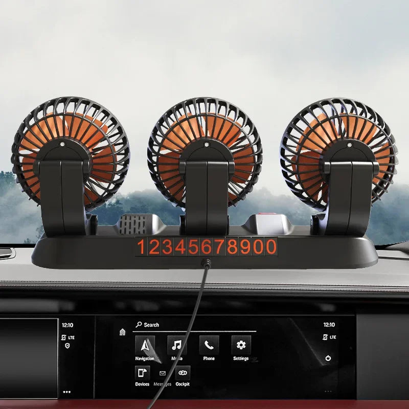 Car Fan 360° Adjustable Air Fan Automotive Electric Fan USB5V/12V/24V Fan Car Silent Fan For Home Desk Office&Car