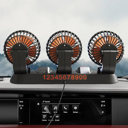 Car Fan 360° Adjustable Air Fan Automotive Electric Fan USB5V/12V/24V Fan Car Silent Fan For Home Desk Office&Car
