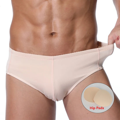 MISSMOLY Mens Padded Underwear Butt Enhancer Shapewear Butt Lifter Boxers with Detachable Pads