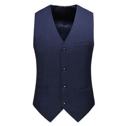 Vest for Men 17 Colors Solid Color Slim Single Breasted Waistcoat Business Fashion Casual High Quality Men Clothing Suit Vests