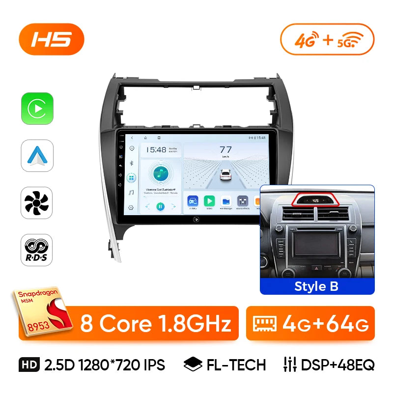 Ainavi Car Multimedia Player For Toyota Camry 7 XV 50 55 US Version 2012 2013 2015 2017 wireless Carplay Android Auto 4G Wifi