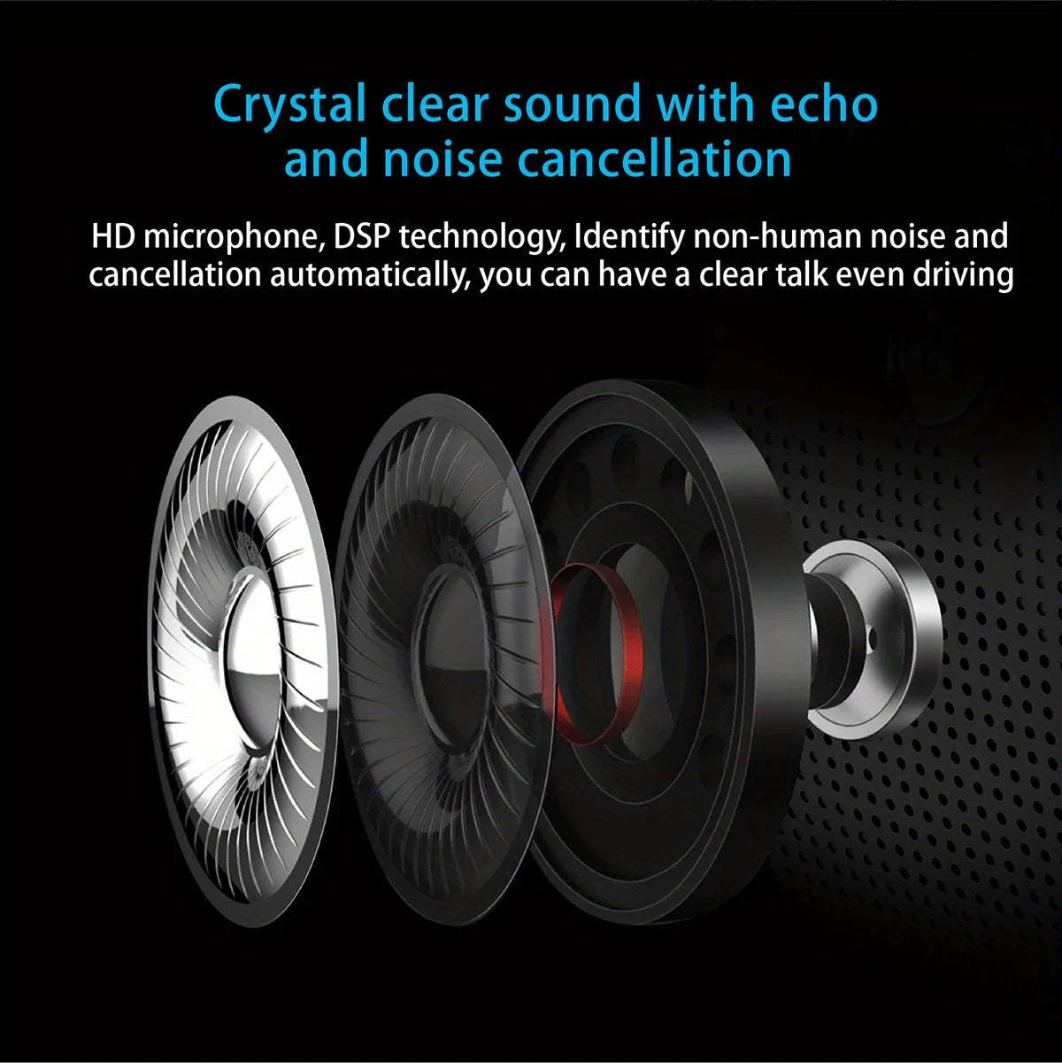 Wireless Bluetooth Hands-Free Car Kit with Sun Visor Speakerphone for Multi-Point Calls
