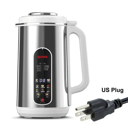 110V Smart Soy Milk Machine Electric Juicer Multifunctional Wall Breaking Machine Kitchen Auto Heating Rice Paste Machine 1.2L