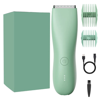 [IPX6] Men's Groin/Body Trimmer w/ SkinSafe - Foil Blades & Precision, Rechargeable Ball Shaver for Sensitive Skin