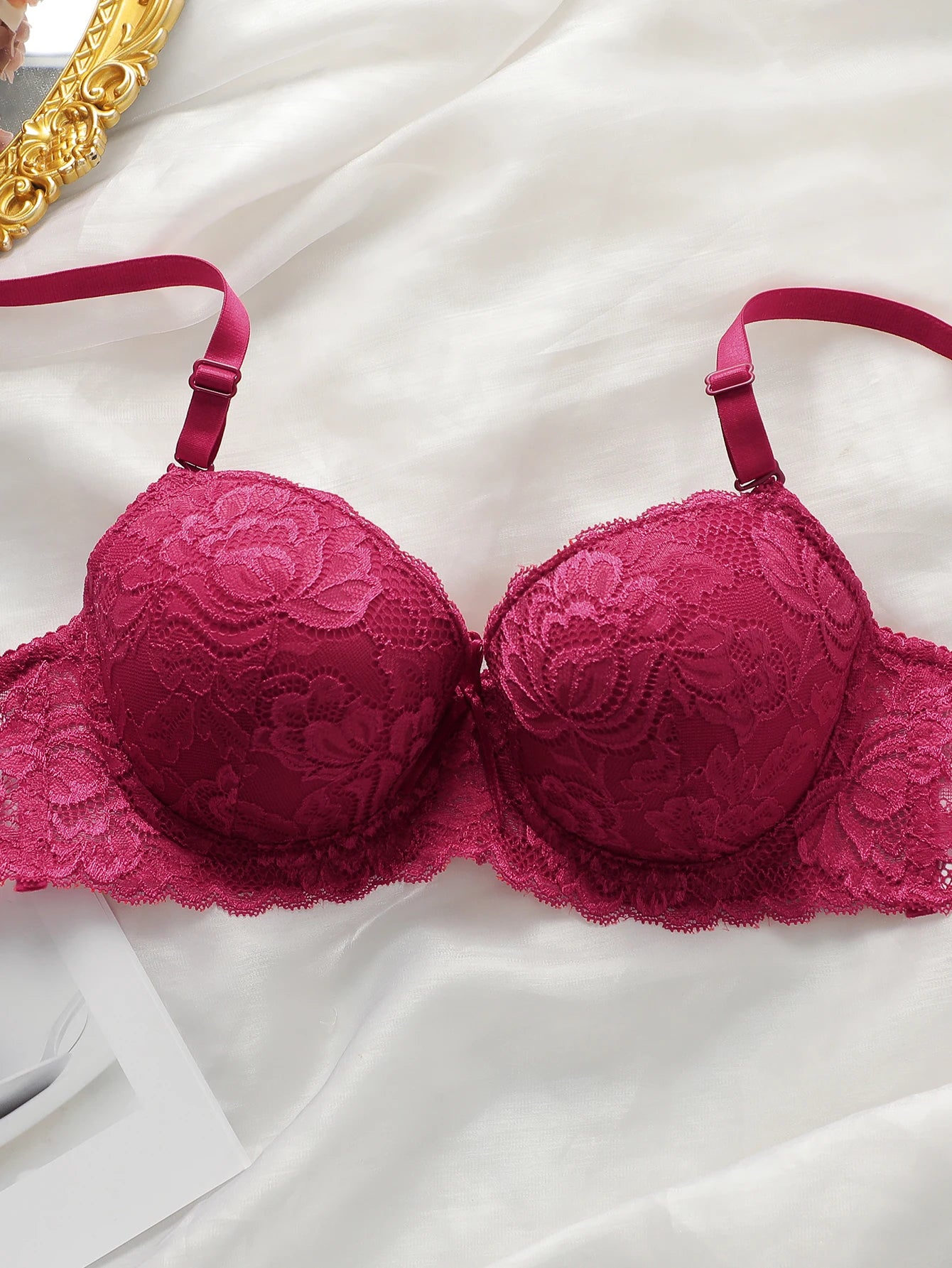 2-piece set of colorful lace combination for gathering and lifting daily bras lingerie set for women sexy  Lingerie 2 sets A2155