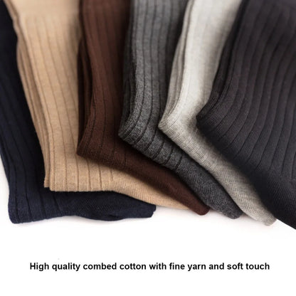 6 Pairs Large Men's Cotton Office Socks Long Solid White Black Mid-Calf Business Formal Sock Casual Plus Size 45 46 47 48 49 50