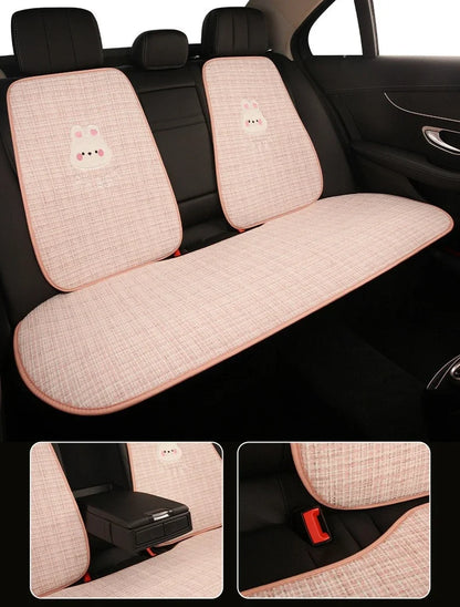 Bear Plush Seat Cushion Cover Universal Skin-Friendly Cute Soft Car Pillow Case Autumn Winter Decorative Seat Accessories