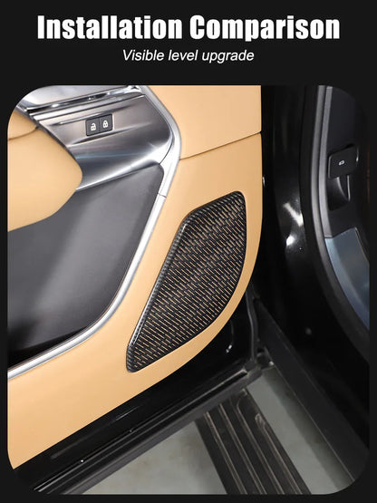 cheya Real Carbon Fiber Car Center Control Panel, Car Inner Door Panel for Land Rover Range Rover Vogue L460 2024+ Accessories